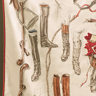 A propos de Bottes Exceptional embroidered scarf 90 | Hermès Greece